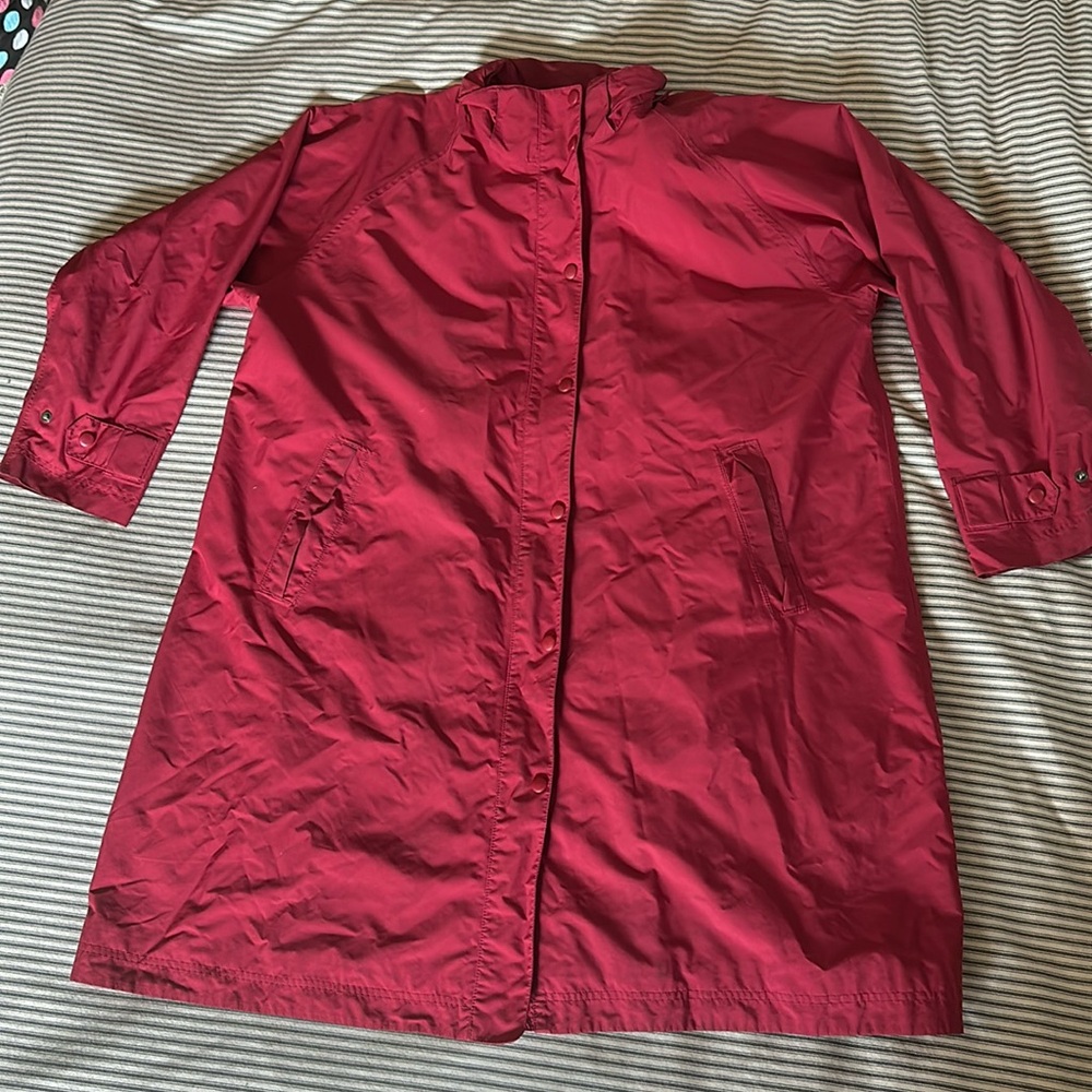 L.L. Bean Red Trench Coat